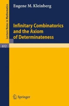 Infinitary Combinatorics and the Axiom of Determinateness