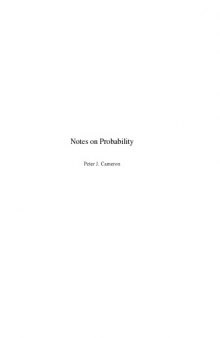 Notes on Probability [Lecture notes]