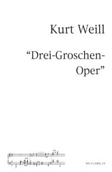 Die Drei-Groschen-Oper   Partitur (The Threepenny Opera)