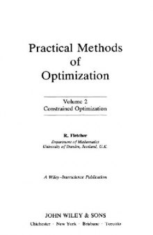 Practical Methods of Optimization: Constrained Optimization (v. 2)