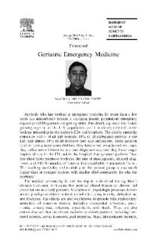 Geriatrics Emergency Medicine