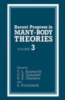 Recent Progress in Many-Body Theories: Volume 3