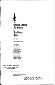 The United States Air Force in Southeast Asia, 1961-1973: An Illustrated Account