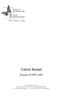 Calcul formel (Journes X-UPS 1997)