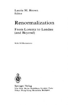 Renormalization: from Lorentz to Landau