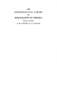 Relativity Gravitation and World-Structure; the International Series of Monographs on Physics