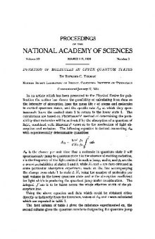 Duration of Molecules in Upper Quantum States