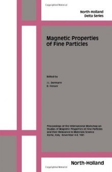 Magnetic Properties of Fine Particles