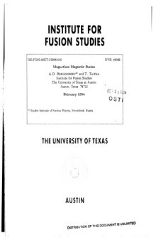 Physics of high energy particles in toroidal systems : Irvine, CA 1993