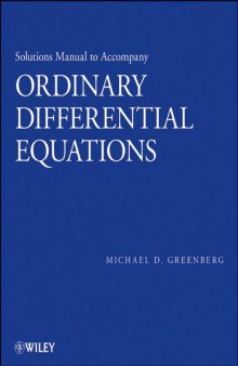 Solutions Manual to Accompany Ordinary Differential Equations