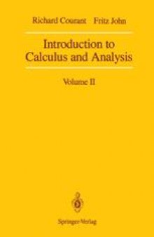 Introduction to Calculus and Analysis: Volume II