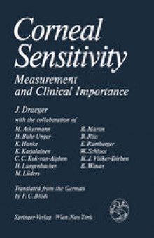 Corneal Sensitivity: Measurement and Clinical Importance