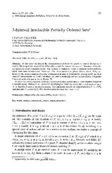 3-Interval irreducible partially ordered sets