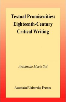 Textual Promiscuities: Eighteenth-Century Critical Rewriting