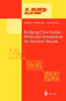 Bridging Time Scales: Molecular Simulations for the Next Decade