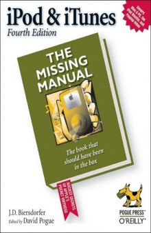 iPod and iTunes the Missing Manual 4th edition  