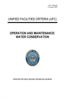 Operation and Maintenance - Water Conservation UFC 3-440-02 - US DOD