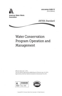 Water conservation program operations and management