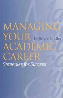 Managing your academic career: strategies for success