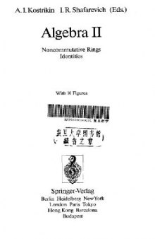 Algebra II: Noncommutative Rings Identities