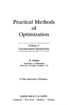 Practical methods of optimization