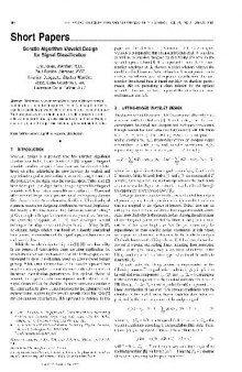 Genetic Algorithm Wavelet Design for Signal Classification