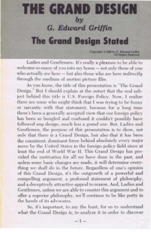 The grand design : a lecture on U.S. foreign policy