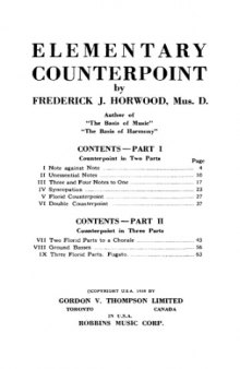 Elementary counterpoint