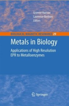 Metals in Biology: Applications of High-Resolution EPR to Metalloenzymes