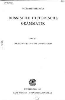 Russische historische Grammatik