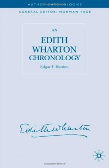 An Edith Wharton Chronology