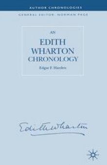 An Edith Wharton Chronology