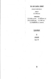 Xenophon: Anabasis Books I-VII (Loeb Classical Library)
