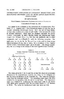 Interatomic Distances in Covalent Molecules and Resonance between Two or More Lewis Electronic Structures