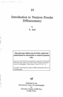 Introduction to neutron powder diffractometry