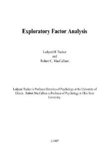 Exploratory factor analysis