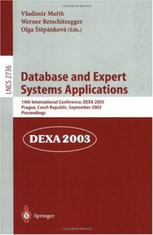 Database and Expert Systems Applications: 14th International Conference, DEXA 2003, Prague, Czech Republic, September 1-5, 2003. Proceedings