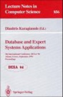 Database and Expert Systems Applications: 5th International Conference, DEXA '94 Athens, Greece, September 7–9, 1994 Proceedings