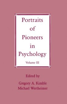Portraits of Pioneers in Psychology