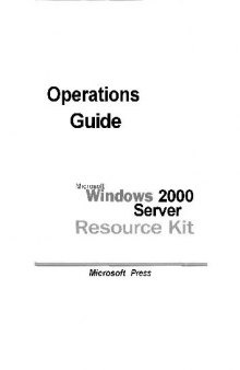 Сопровождение сервера: Ресурсы Microsoft® Windows® 2000 Server: Пер. с англ