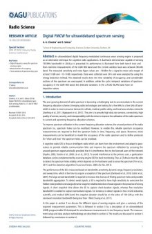 Digital FMCW for ultrawideband spectrum sensing