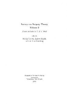 Surveys on surgery theory