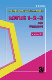 Vieweg Software-Trainer Lotus 1-2-3 für Windows