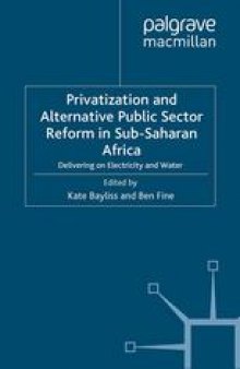 Privatization and Alternative Public Sector Reform in Sub-Saharan Africa: Delivering on Electricity and Water
