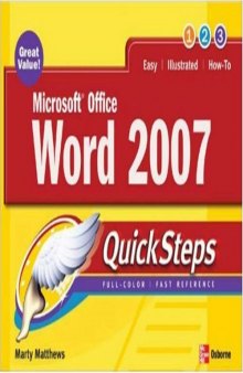 Microsoft Office Word 2007 QuickSteps