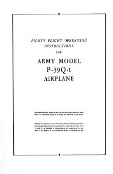Army Model P-39Q-1 Airplane