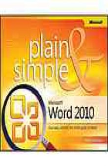 Microsoft Word 2010 plain & simple