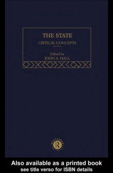 The State, Volume 3 (Critical Concepts)