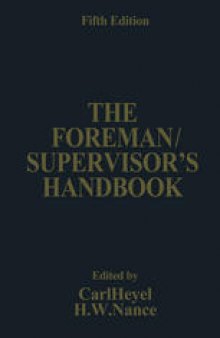 The Foreman/Supervisor’s Handbook