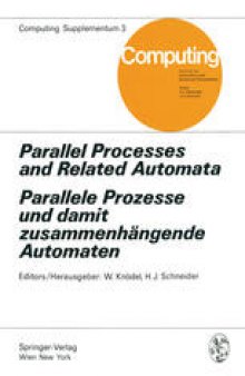 Parallel Processes and Related Automata / Parallele Prozesse und damit zusammenhängende Automaten